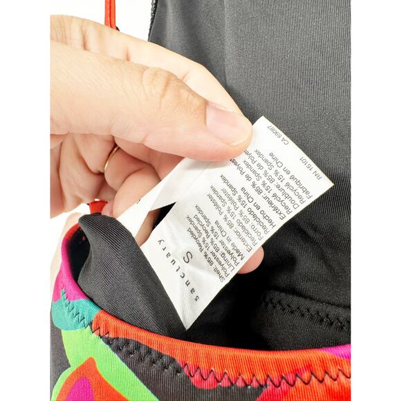 Sanctuary Gardener Floral Printed One Shoulder One Piece Swimsuit Size Small NWT - Picture 7 of 7